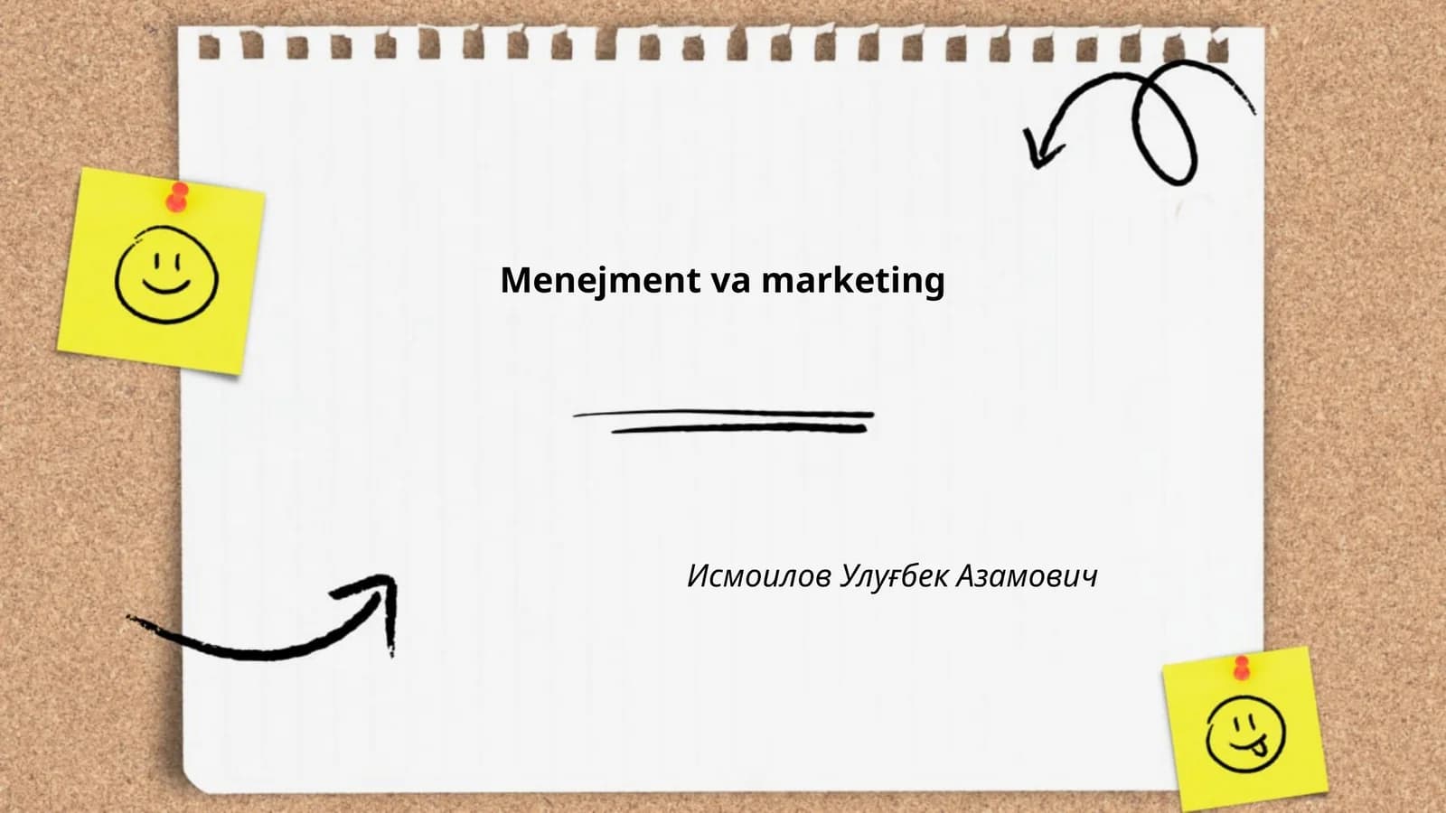 Menejment va marketing