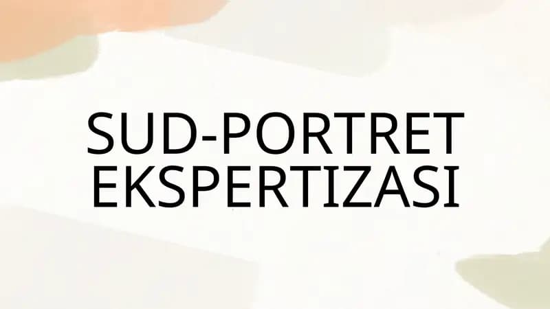 SUD-PORTRET EKSPERTIZASI