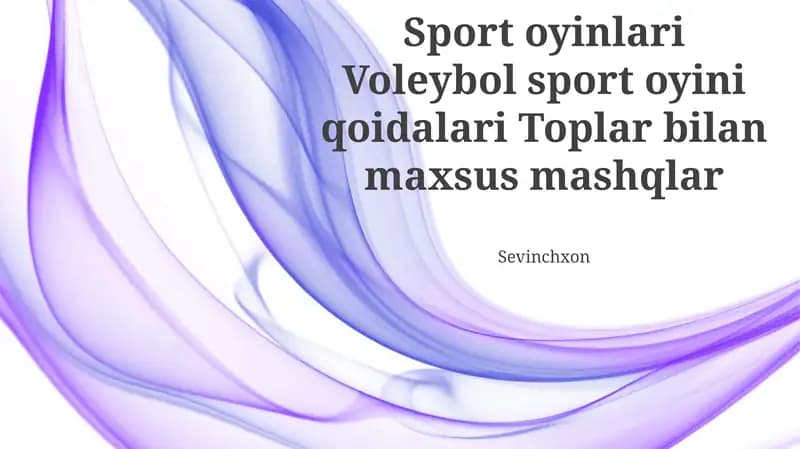 Voleybol o'yini qoidalari