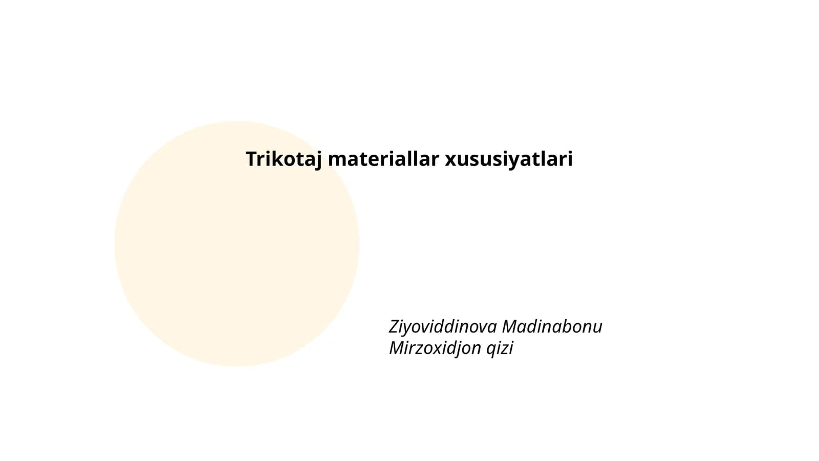 Trikotaj materiallar xususiyatlari