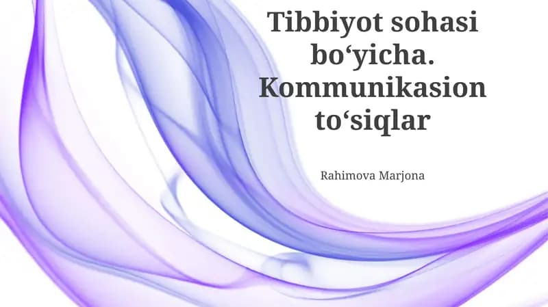 Kommunikasion toʻsiqlar