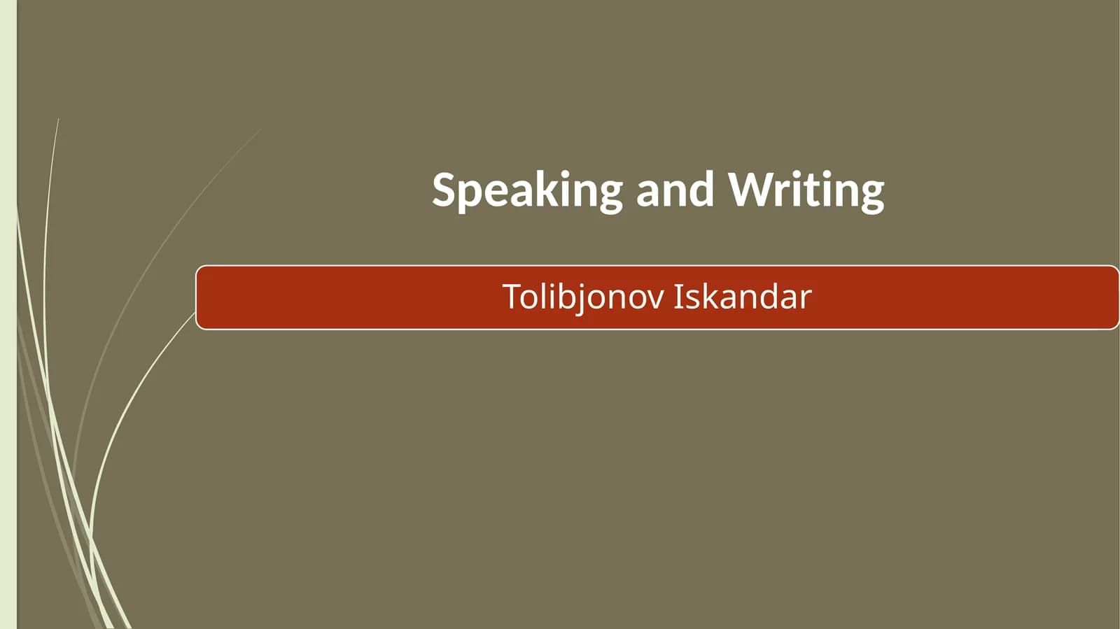 SpeakingandWriting