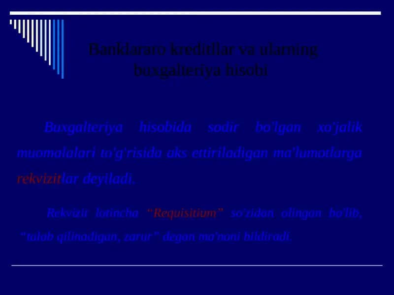 Buxgalteriyahisobida ish olib turuvchi jarayonlar