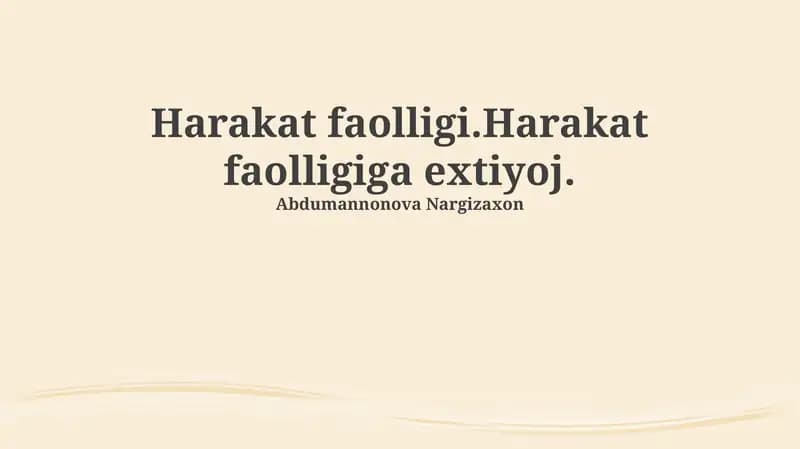 Motor Harakati