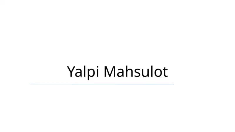 Yalpi Mahsulot