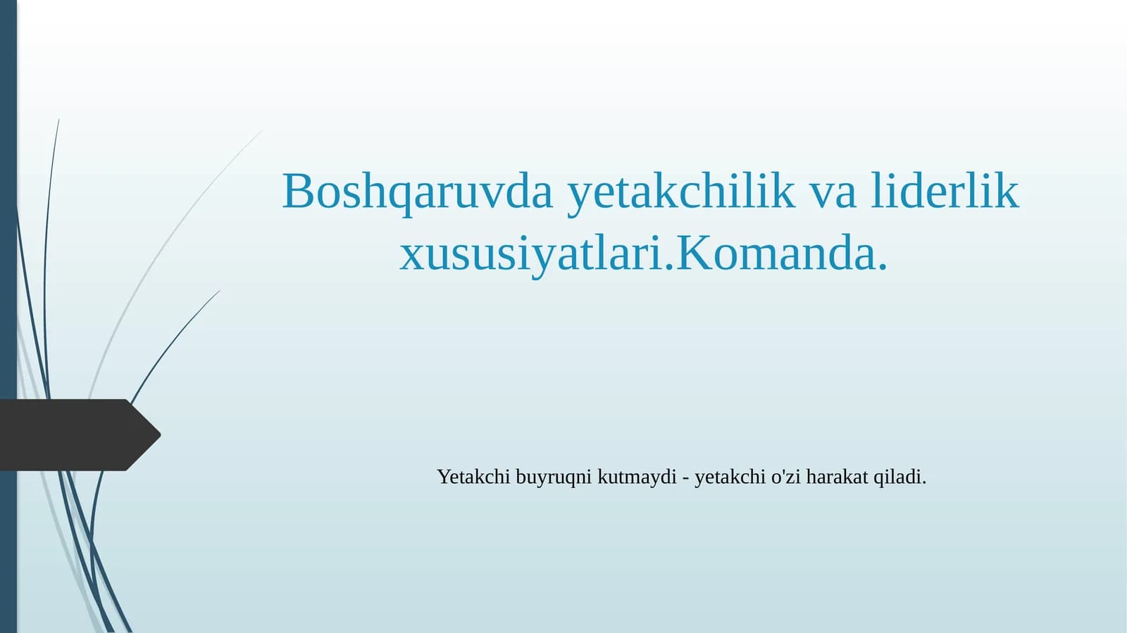 Yetakchilik va takchillik hususiyatlari