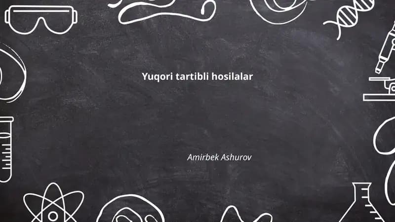 Yuqori tartibli hosilalar