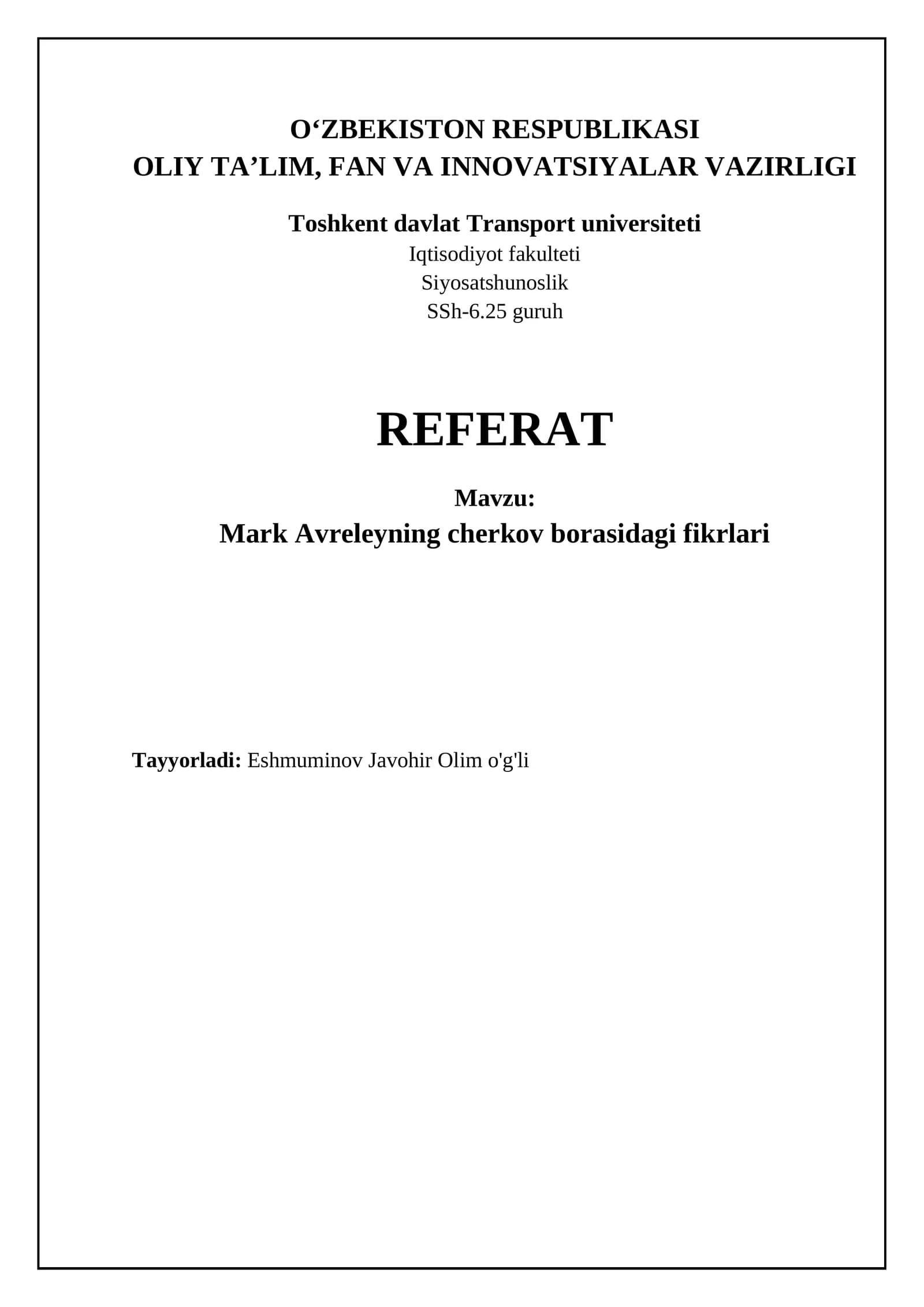 Mark Avreliy: Falsafa, E'tiqod va Imperiya