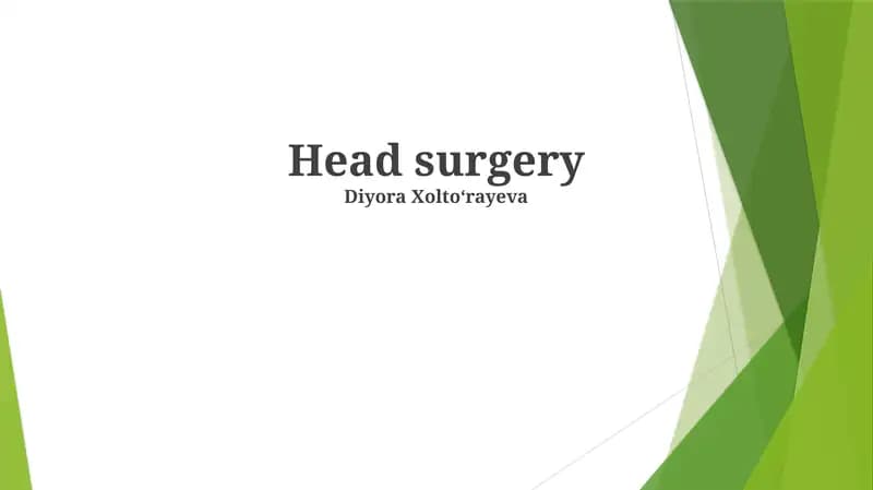 Head surgery
