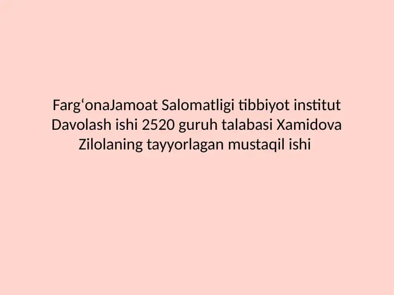 Chanoq A'zolari Innervatsiyasi va Kasalliklari