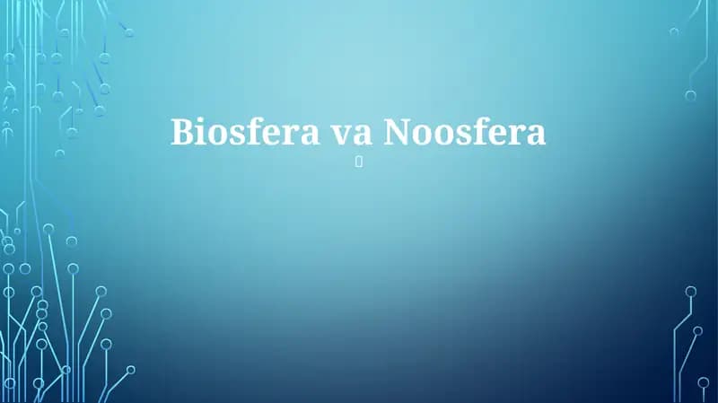 Biosfera va Noosfera