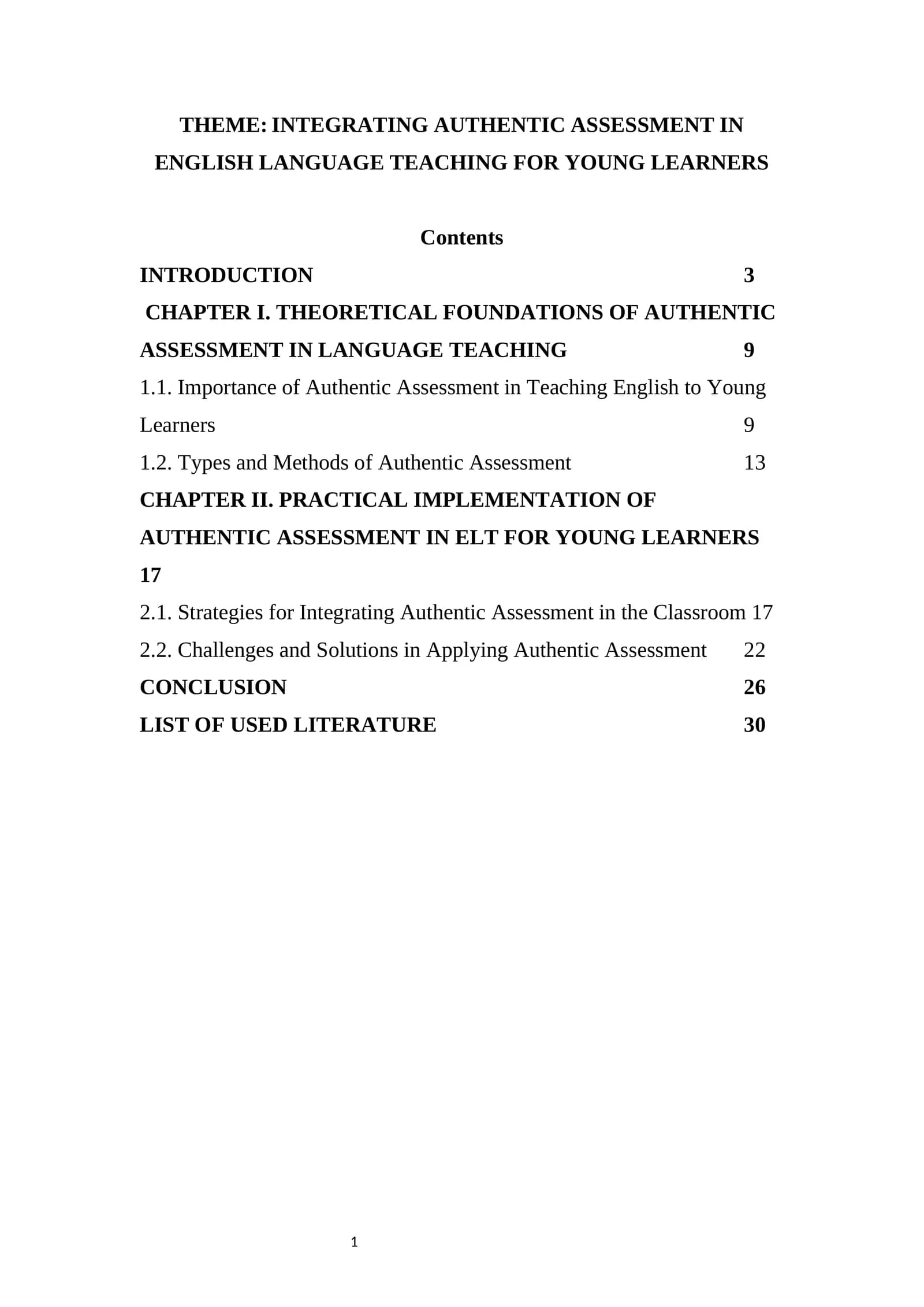 INTEGRATING AUTHENTIC ASSESSMENT IN ENGLISH LANGUAGE TEACHING FOR YOUNG LEARNERS
