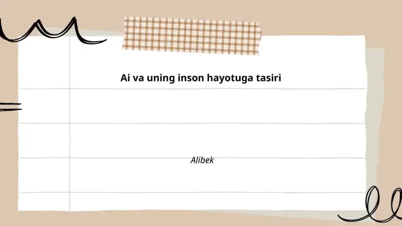 Ai va uning inson hayotuga tasiri