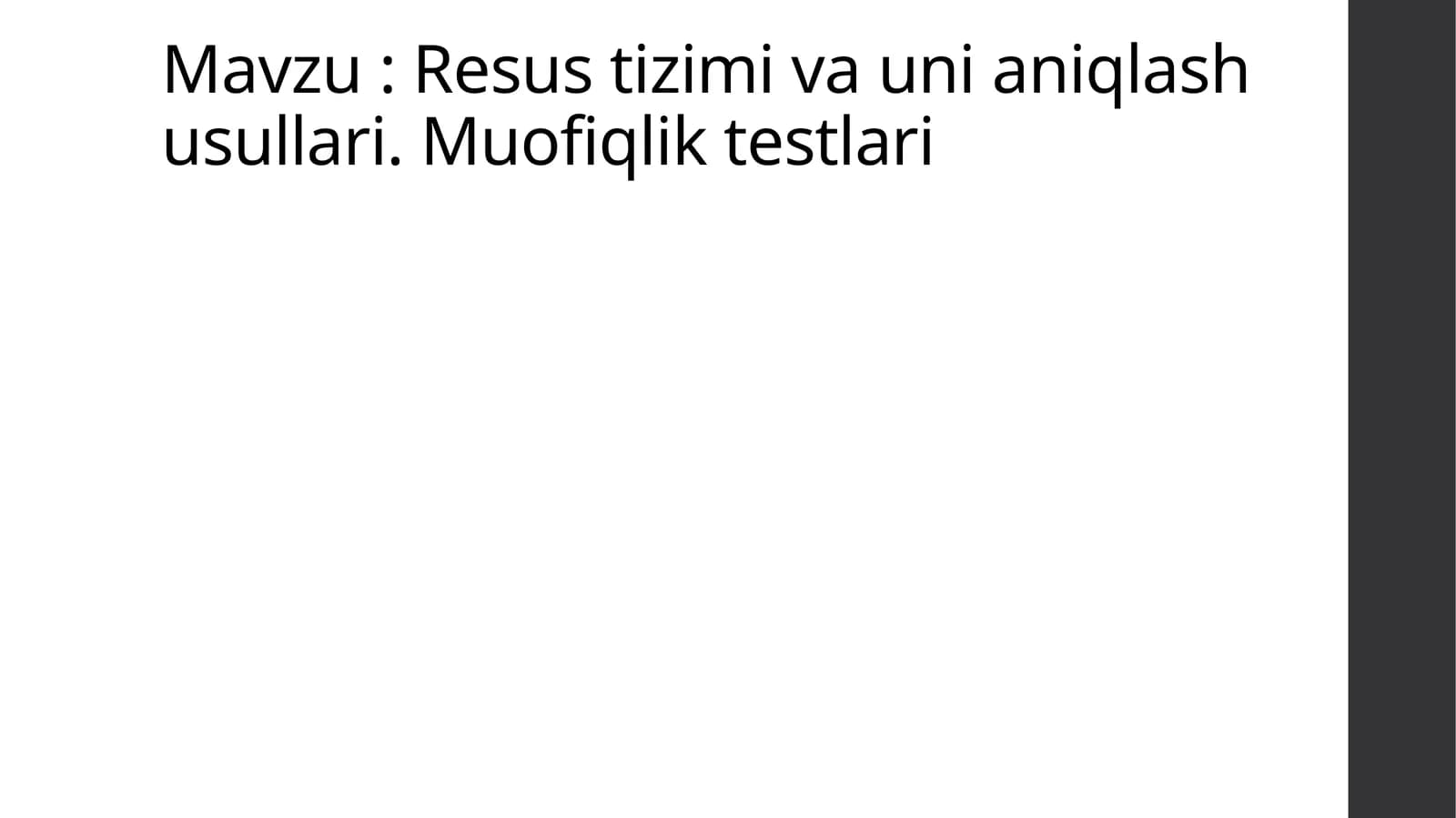 Resus (Rh) tizimi