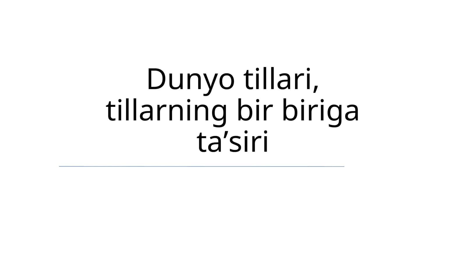 Til aloqasi va yaqinlashuvi