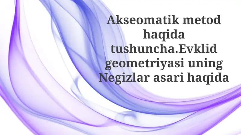 Aksiomatika Metodi Konsepsiyasi