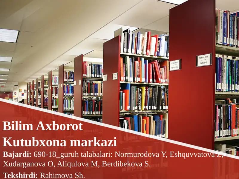 Bilim Axborot Kutubxona Markazi