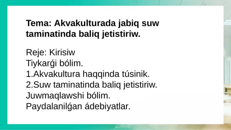 Akvakultura