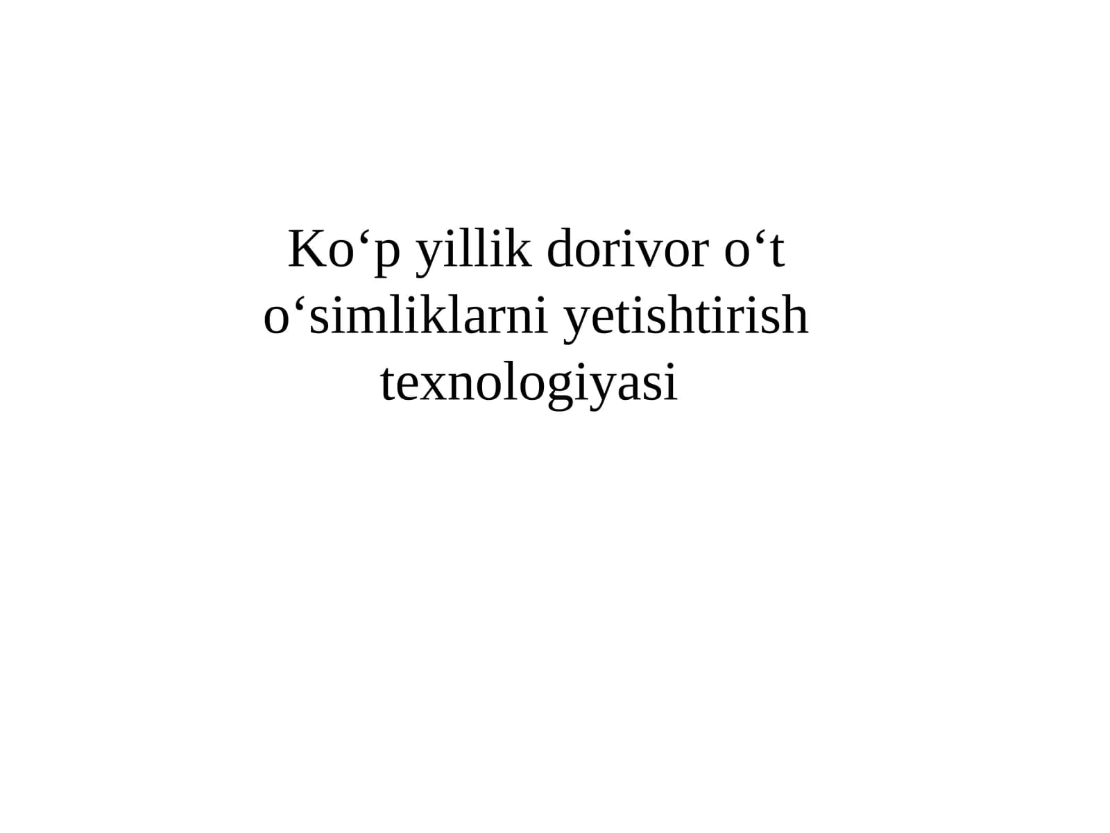 Limono‘to‘simligini yetishtirish texnologiyasi