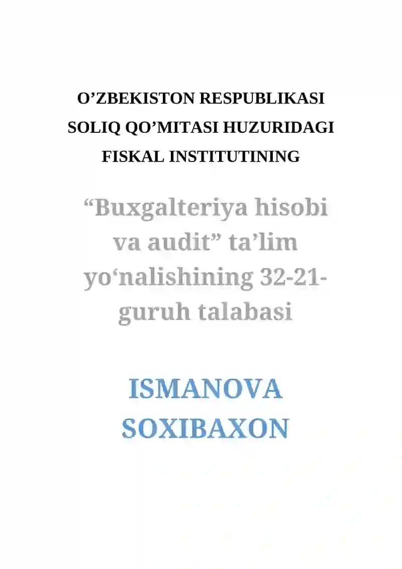 Asosiy vositalar hisobi