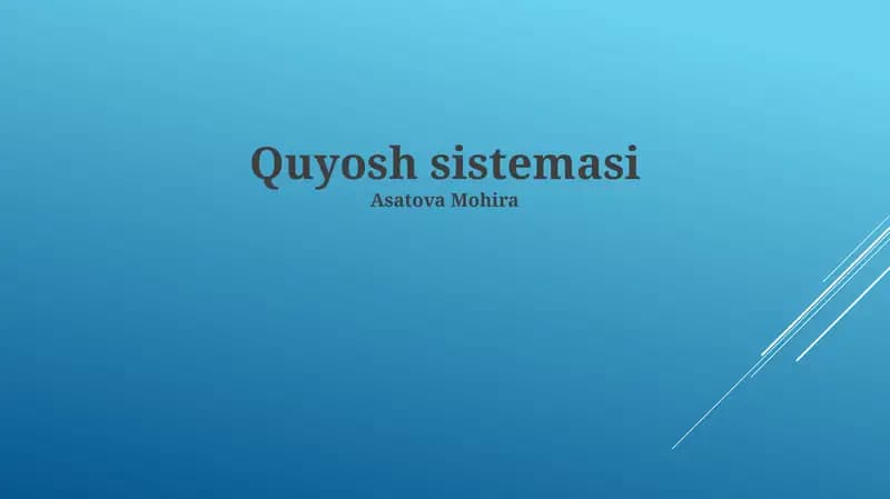 Quyosh sistemasi