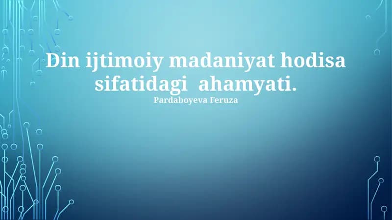 Diniy e'tiqod turlari