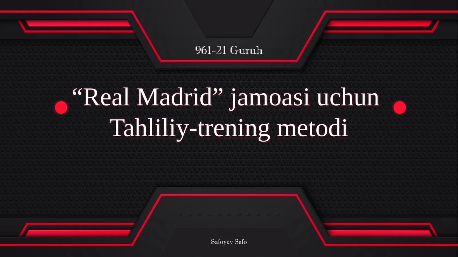 O‘yin epizodini tahlil qilish