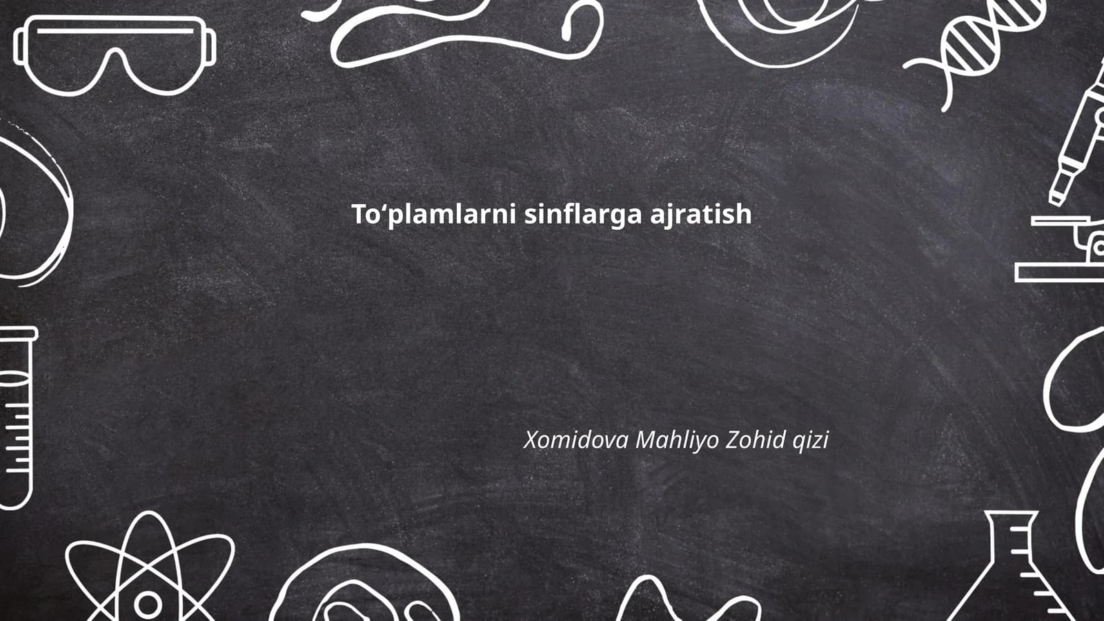 Toʻplamlarni sinflarga ajratish