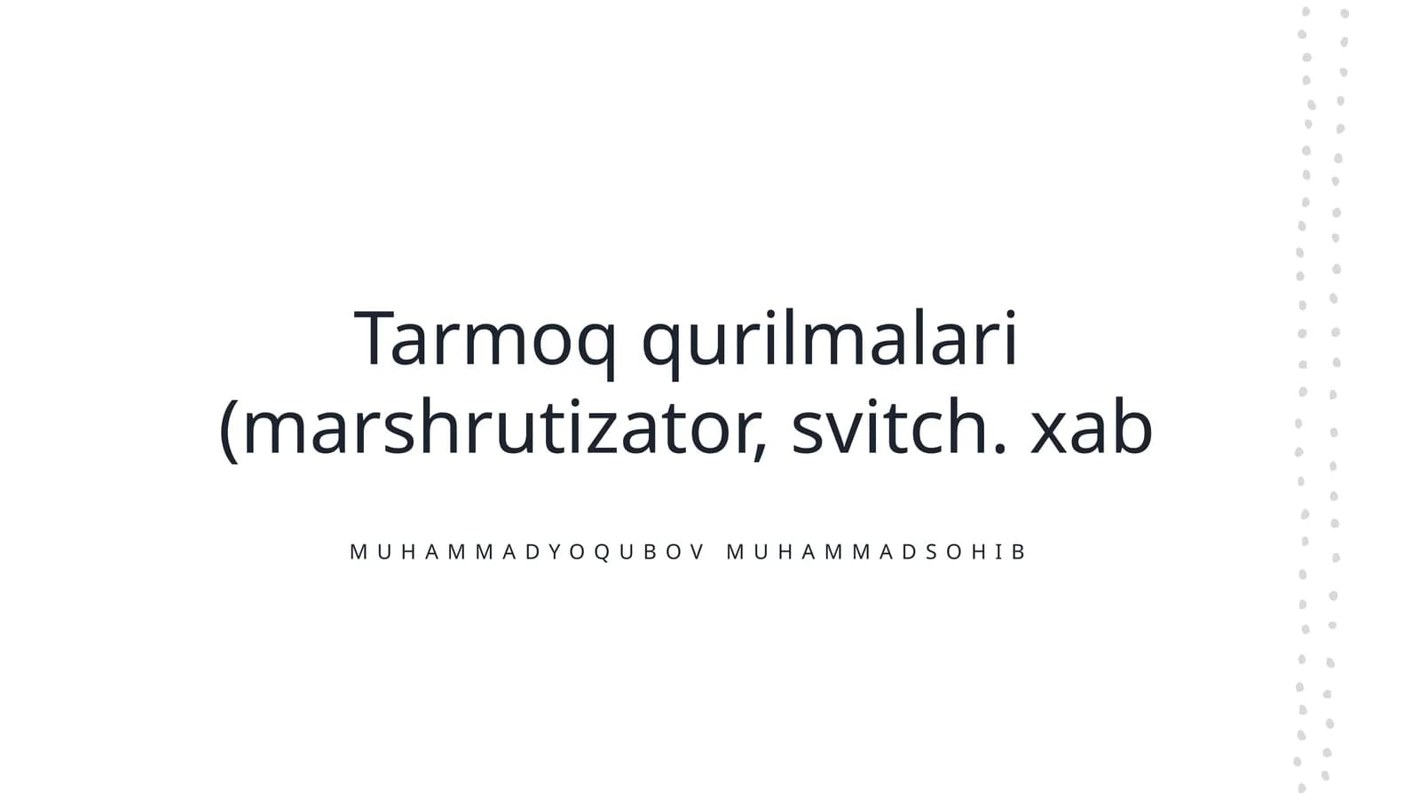 Tarmoq qurilmalari