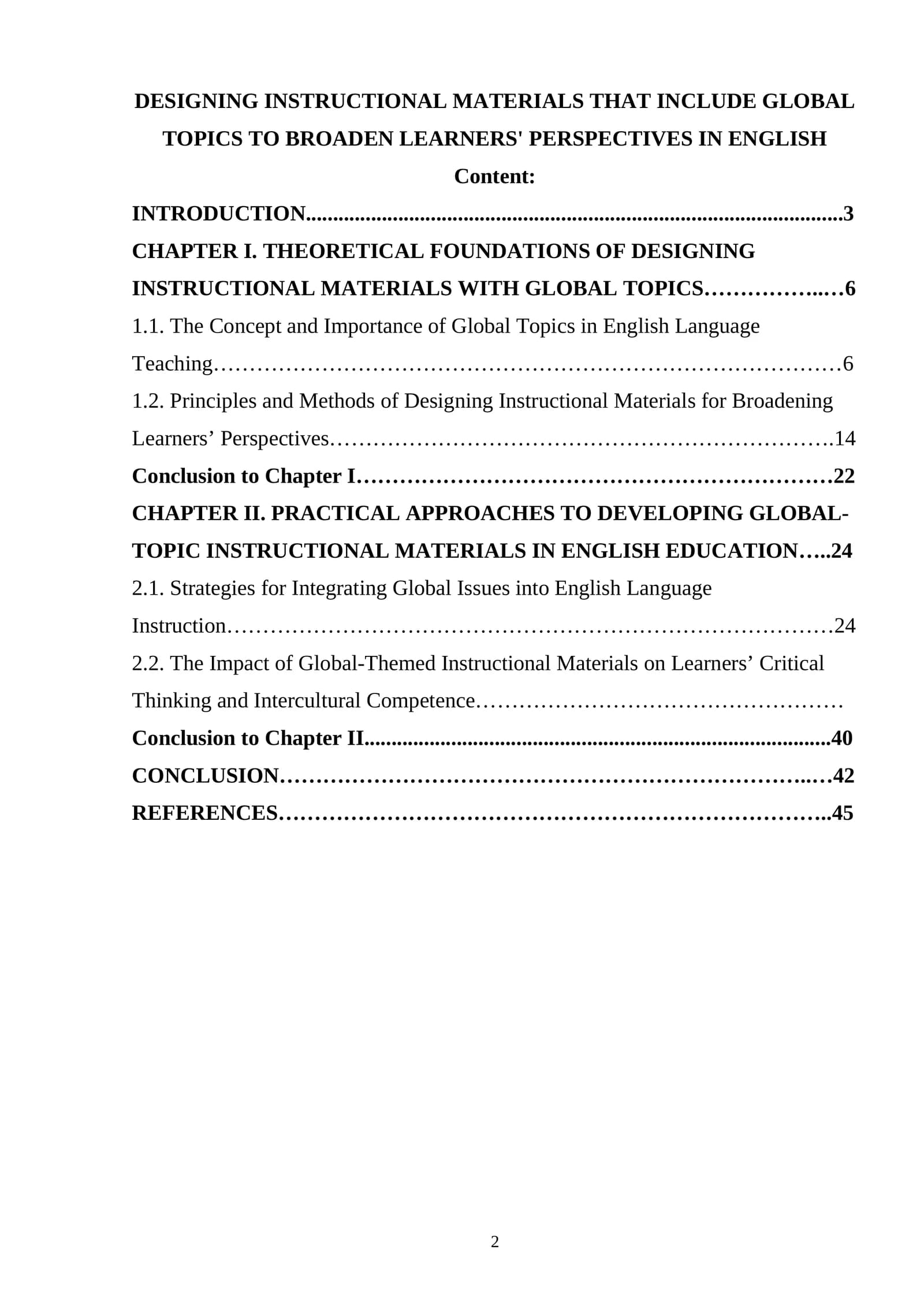 DESIGNING INSTRUCTIONAL MATERIALS WITH GLOBAL TOPICS