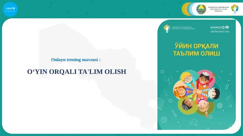 O‘YIN ORQALI TA'LIM OLISH