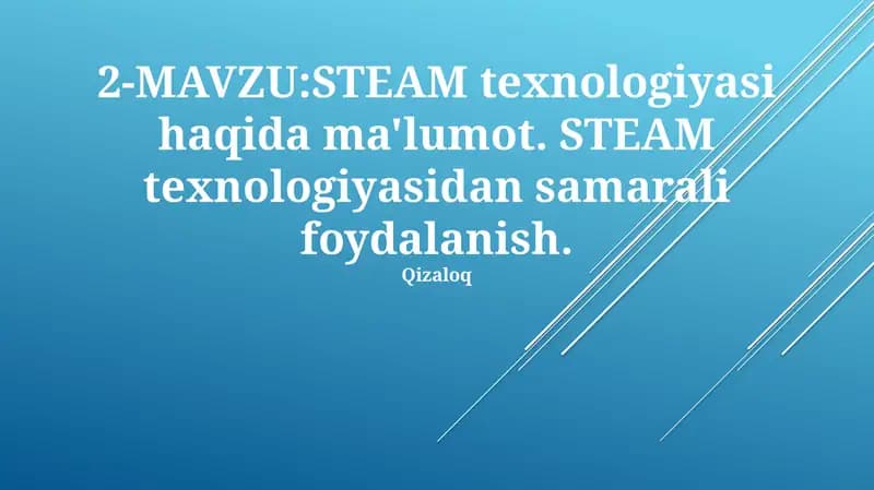 STEAM texnologiyasi