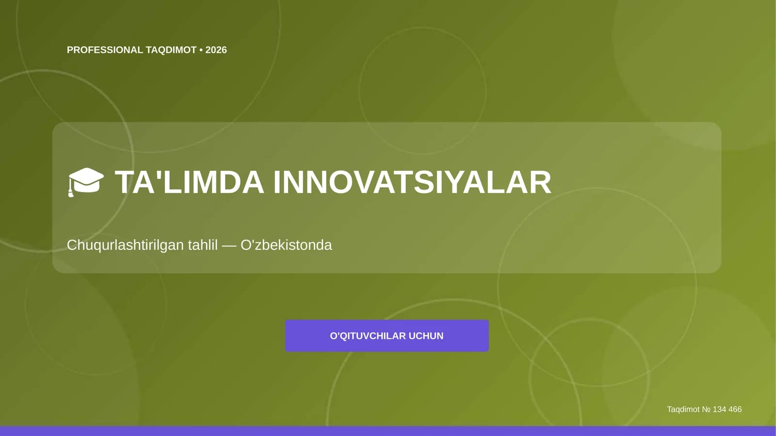 TA'LIMDA INNOVATSIYALAR