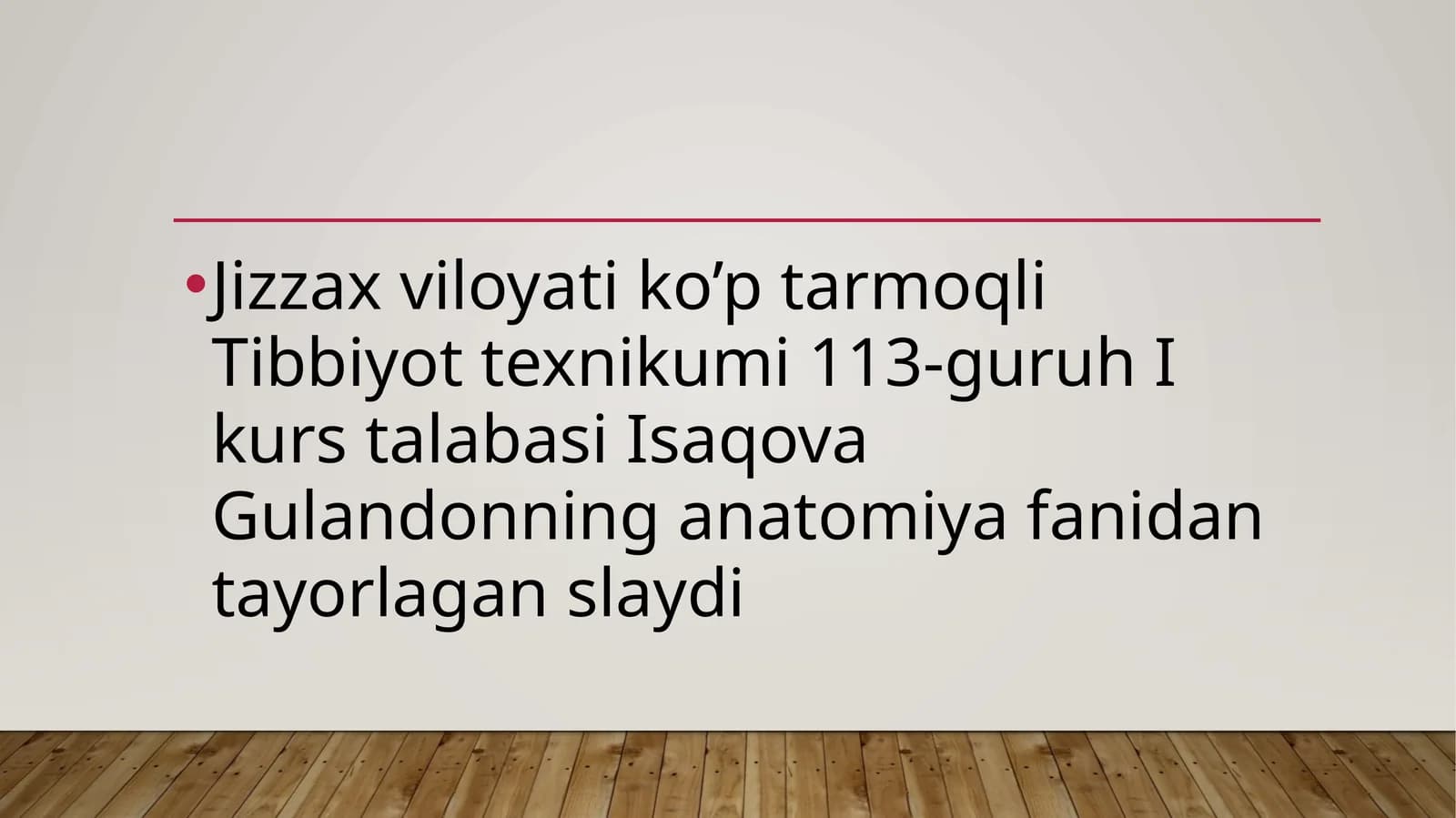 Isaqova Gulandon anatomiyasi
