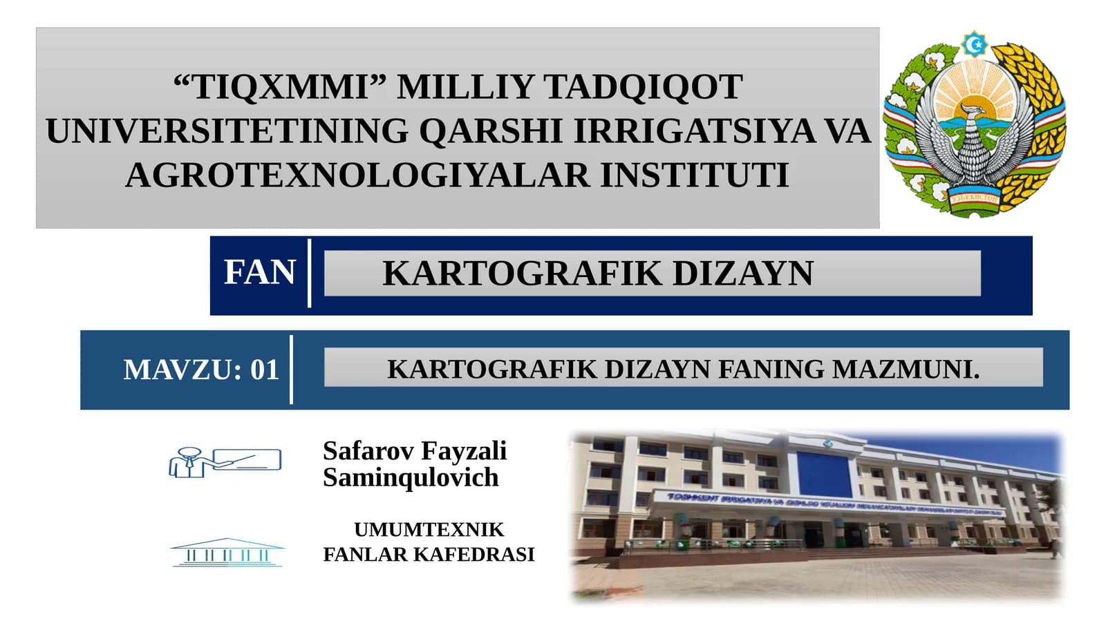 KARTOGRAFIK DIZAYN FANING MAZMUNI