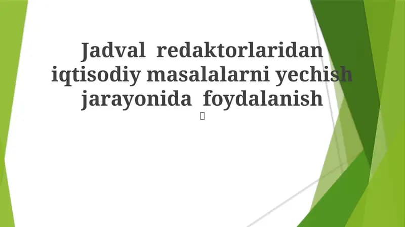 Jadval redaktorlari