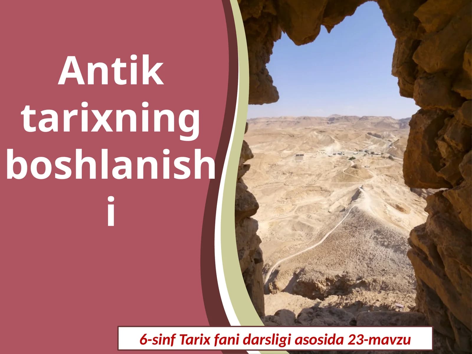 6-sinf Tarix fanidan darsligi asosida 23-mavzu