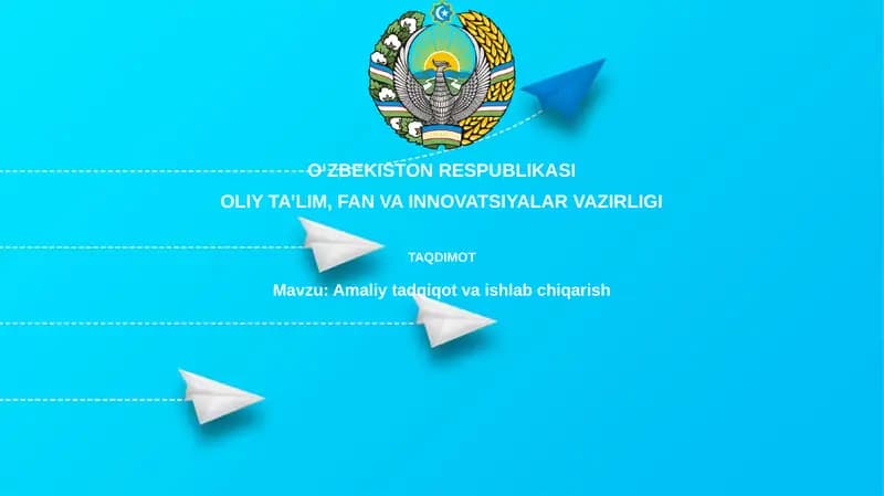 Amaliytadqiqotvaishlabchiqarish