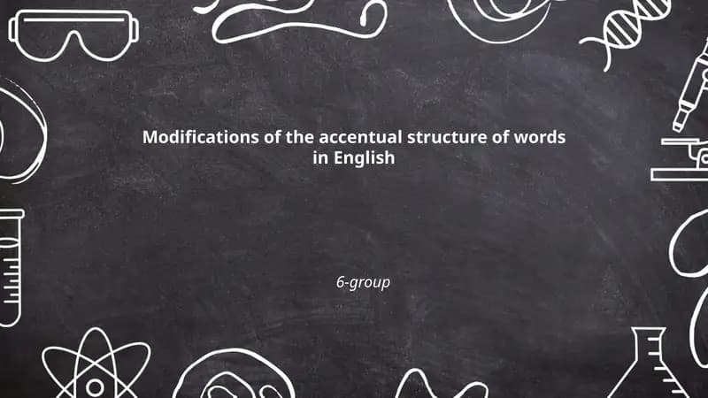 Modifications of the accentual structure of words in English