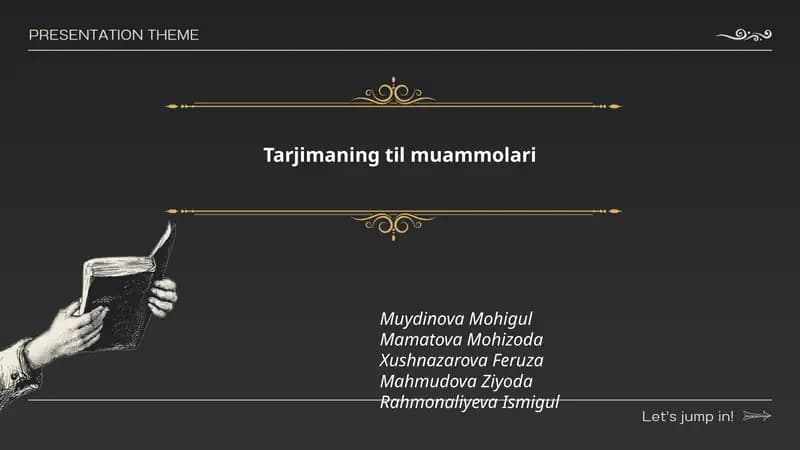 Tarjimaning til muammolari