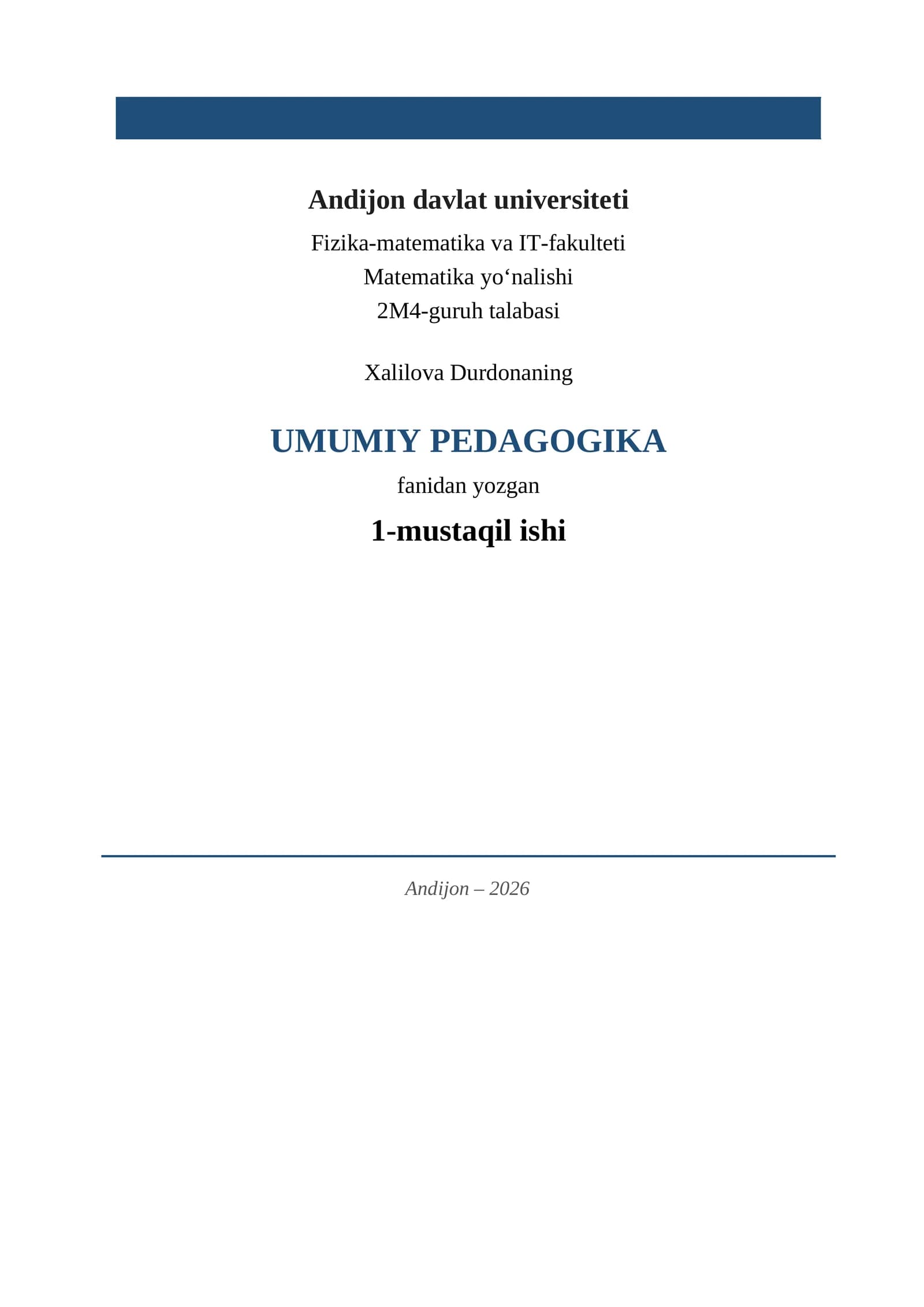 Ta'lim Metodlari va Vositalari