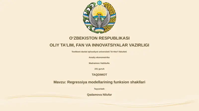 Amaliy ekonometrika