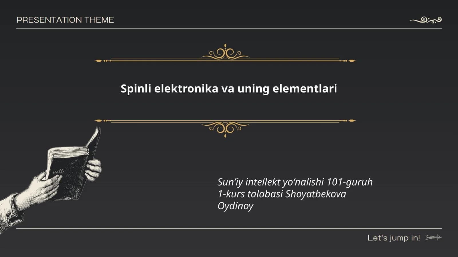 Spinli elektronika va uning elementlari