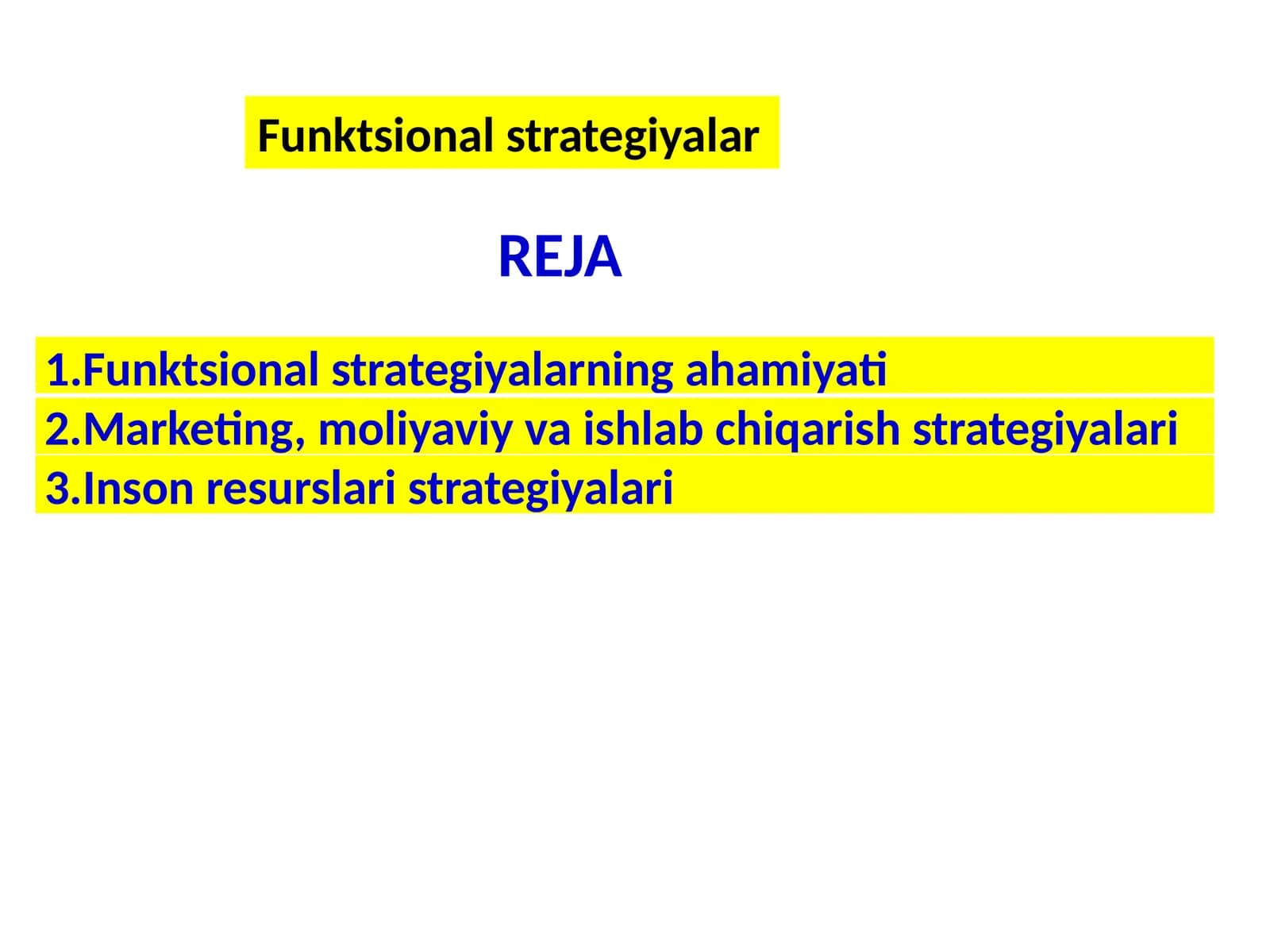 Funksional strategiyalar