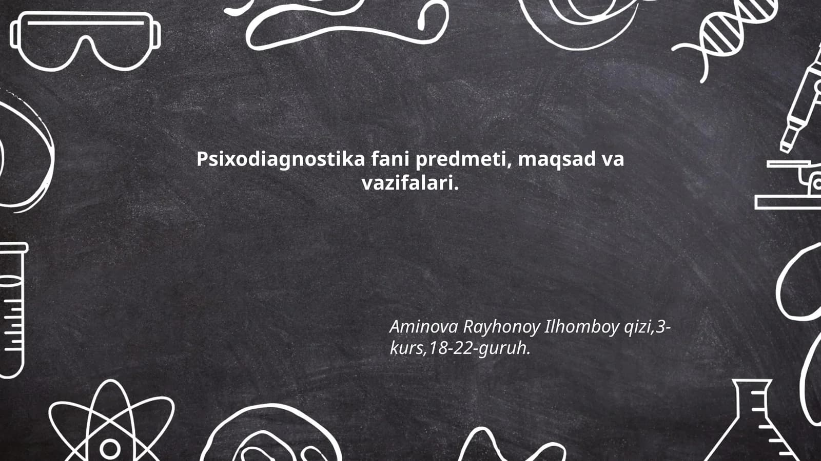 Psixodiagnostika nazariyasi