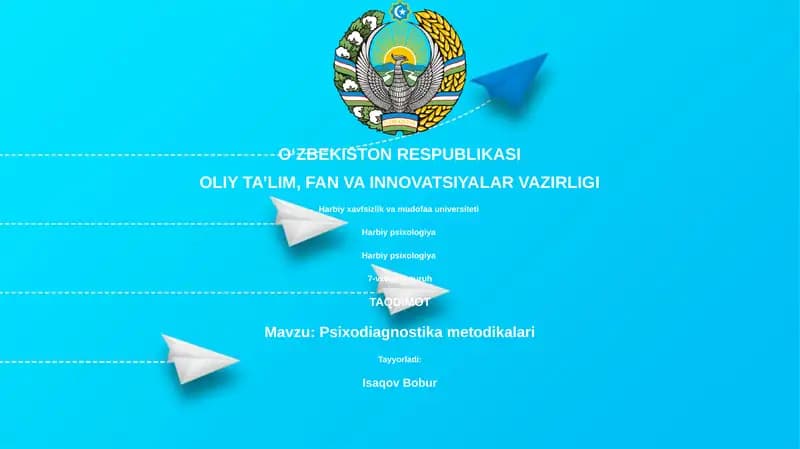 Psixodiagnostika metodikalari