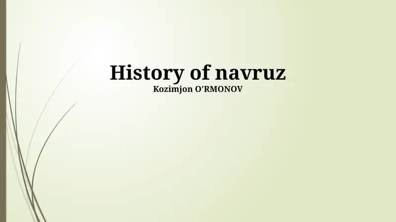 History of Navruz