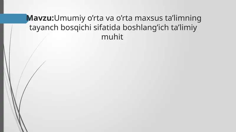Ta'lim to'g'risida Qonun