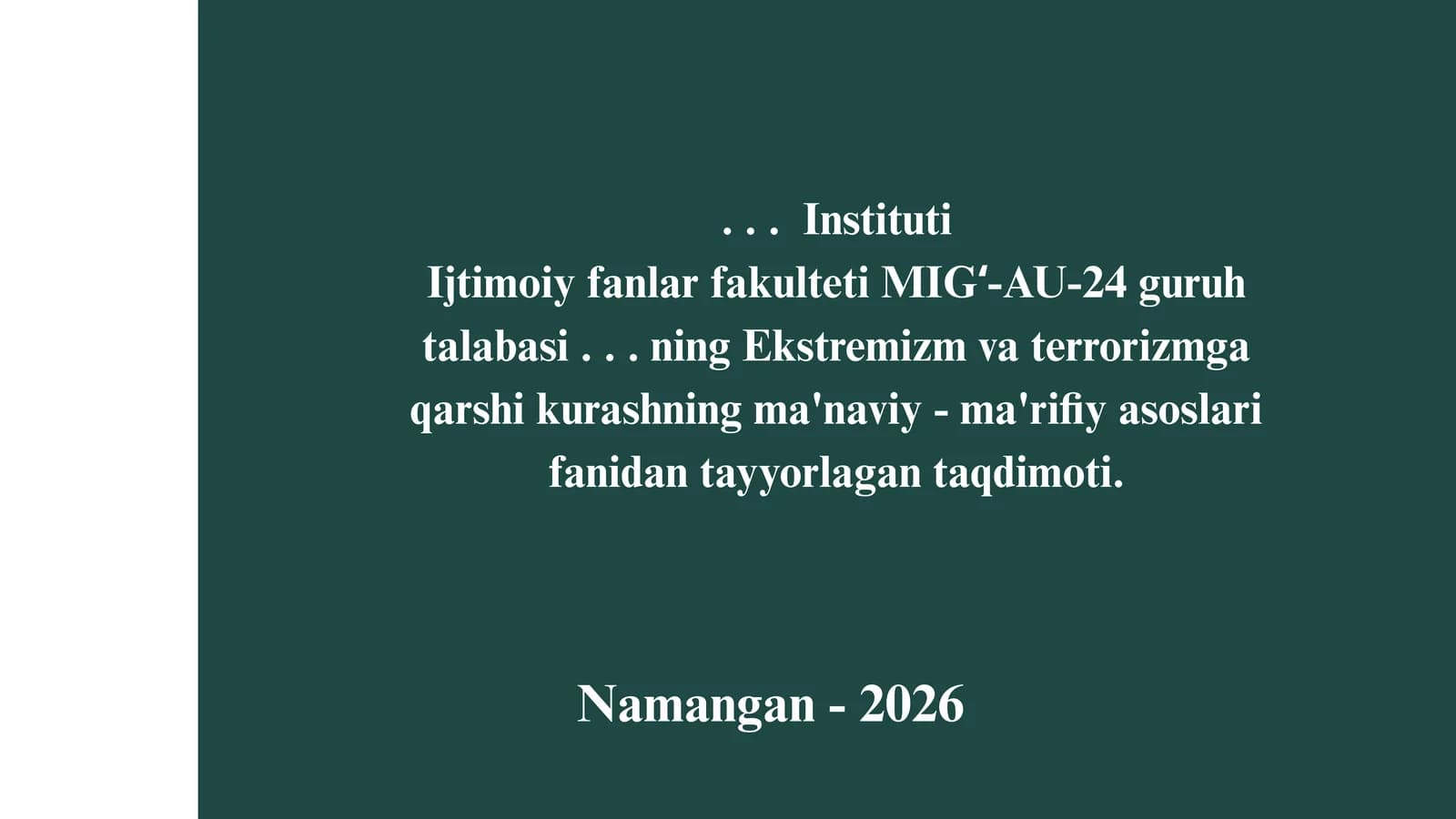 Taqdimot. Hamas tashkiloti.