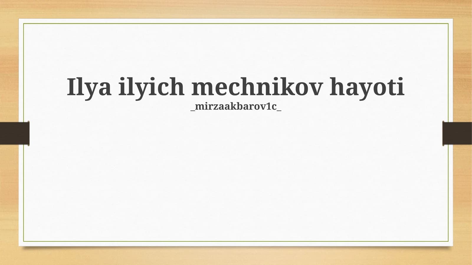 Ilya ilyich mechnikov hayoti